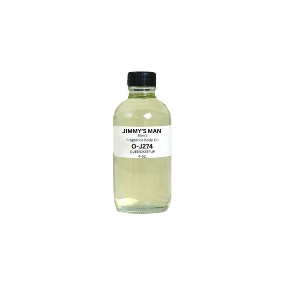 Jimmy's Man For Men Aroma Inspired Fragrance Body Oil 4 oz Glass Bottle - Picture 5 of 5